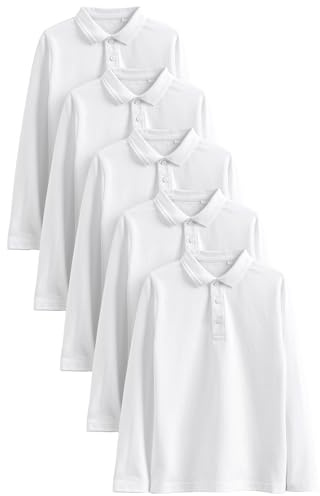 NEXT Jungen Langärmelige Polohemden, 5er-Pack 98-176