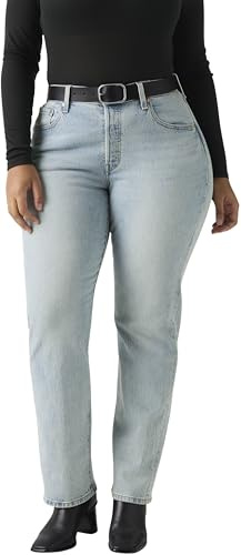Levi's Women's Jeans 501 Curve High Rise, Straight Fit, Blue (Laugh and Lie), W26/L32