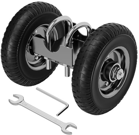 DOZAWA Heavy Duty Gate Wheels for Metal Tube Gate, 8 Sliding Gate Rollers for Driveway Chain Link, 700lbs Rolling Wheel for Garage, Fence