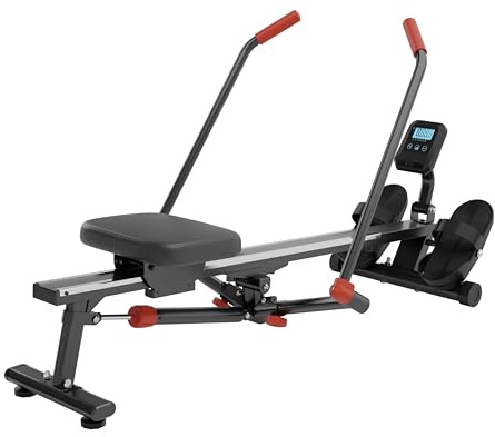 Ultrasport Rudergerät für Zuhause Klappbar mit 12 Stufen I Extra Leise Rudermaschine bis 110 KG Zertifiziert I Rowing Machine, Trainingsgeräte für Ausdauertraining