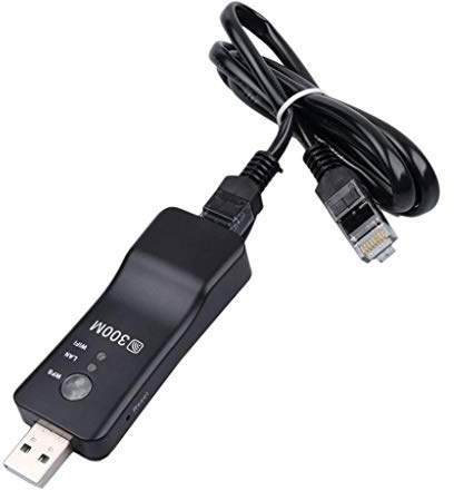 Adaptateur WiFi USB UWA-BR100 pour TV - Convertisseur WiFi vers LAN 300 Mbps - Compatible Smart TV, Lecteur Blu-Ray
