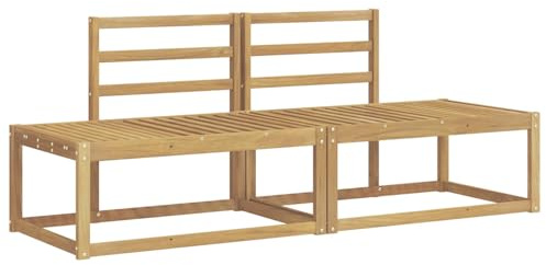 vidaXL Outdoor-Sofagarnitur 2 pcs Weiß 182,5 x 63 x 73 cm, Moderner Outdoor-Sofa, robuste Gartensitzmöbel, Lounge-Set für Terrasse, Pool und Gartenbereich
