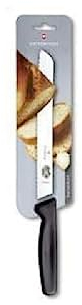 Victorinox 5.1633.21B Couteau à pain tranchant denté, Acier Inoxydable, Noir, 30 x 5 x 5 cm