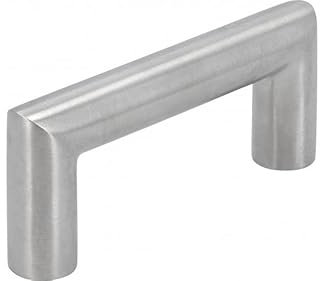 SIRO Möbelgriff Sangerhausen, Schlicht, Edelstahl fein geschliffen, 76 mm x 33 mm x 13 mm, LA 64 mm, 1406-76N1