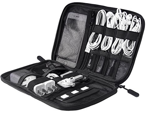 BAGSMART Elektronische Tasche, Handliche Elektronik Tasche Reise für Handy Ladekabel, Powerbank, USB Sticks, SD Karten (Blau)