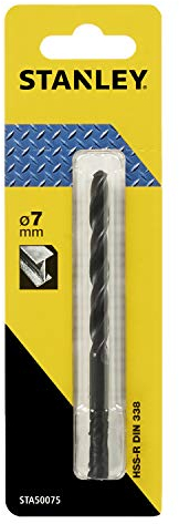 STANLEY STA50075-QZ - Broca HSS-R laminada para metal ø 7mm