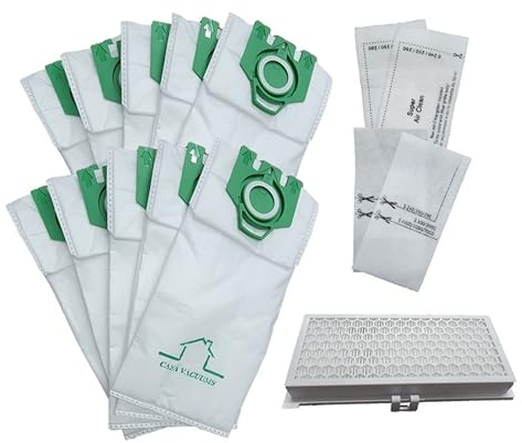 10 Type U 3D Bags + 1 HA30 [HA-30] HEPA Filter + 2 Airclean Filters + 2 Motor Protection Filters Designed To Fit Miele Dynamic U1 & S7 [S 7000 - S 7999] Series Upright Vacuums