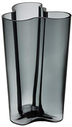Iittala, 1020907, Alvar Aalto vases, glass, grey, 20 x 19 x 25 cm