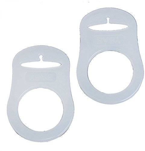 Bacabella 22125 Silikonring für Schnuller (transparent) als Schnulleradapter z.B. für Schnullerkette Silikonknopfring Schnuller Halter Clip Adapter für Baby MAM Schnuller Silikon-Knopf-Ring