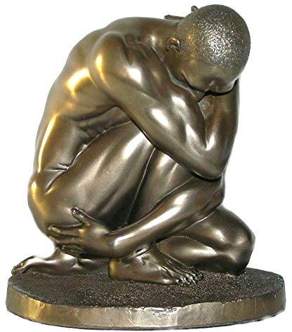 Body Talk Skulptur Akt - Mann, knieend