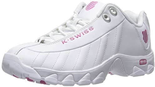 K-Swiss Women's ST329 CMF Sneaker, White/Shocking Pink, 7 M