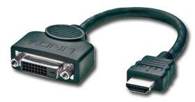 1 Stück LINDY Adapter HDMI A Stecker auf DVI-D Buchse