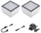 ledscom.de LED Pflaster-Stein Gorgon Boden-Einbauleuchte für außen, 10x10cm, 12V, warm-weiß 2er Set