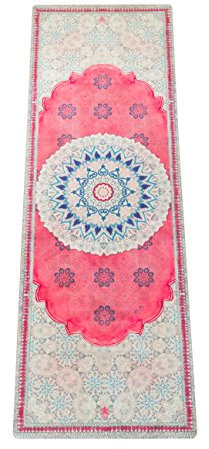 Mala HYBRID Premium Yogamatte Flying Carpet aus Naturkautschuk mit Mikrofaser-Oberfläche für Bikram-Yoga, Hot-Yoga, Vinyasa, Crossfit, Pilates, Fitness und andere Workouts