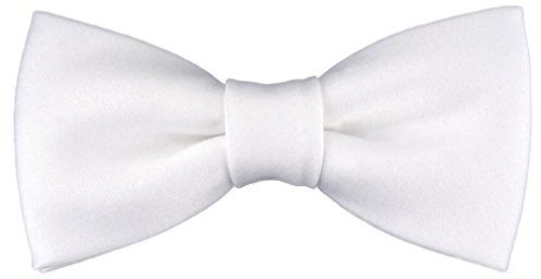 TigerTie - Kleinkinder Baby Fliege in weiss mit Gummizug 29 bis 40 cm Halsumfang verstellbar + Aufbewahrungsbox