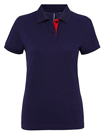 Asquith And Fox Women's Contrast Polo Shirt