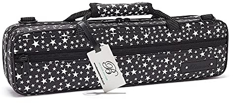Beaumont „Starry Night“ Querflötenkoffer - C-Fuß - Querflötentasche handgemacht als Querflöten Koffer Rucksack Etui Hülle Instrumententasche mit Schulterriemen Lightcase als Accessoire für Querflöte
