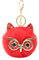 Puffball Eule Kunstfell Pom Pom Schlüsselanhänger Handtasche Geldbörse Schmuck Halter Schlüsselanhänger Rucksack Anhänger - Weiß - Small