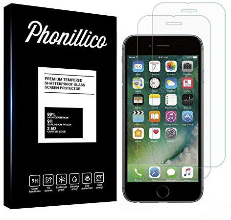 PHONILLICO [Pack de 2] Verre Trempé pour iPhone SE 2020 - Film Protection Ecran Verre Resistant [Lot de 2] Vitre Protecteur Anti Rayure