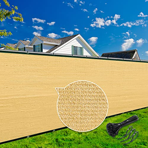KANAGAWA 150 g/m² Sand-Sichtschutzzaun, strapazierfähig, 150 g/m², Netzabdeckung für Wand, Garten, Windschutzscheibe, mit verstärkten Bindungen und Messingösen, Kabelbinder im Lieferumfang enthalten