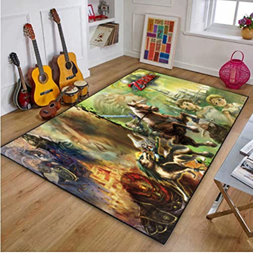 Zelda Legend Teppich – Cartoon-Teppich – Home Decor Bodenmatte für Kinderzimmer 120x160cm