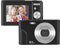 Andoer Portable Digital Camera 48MP 1080P 2.4-inch IPS Screen 16X Zoom Auto Focus Self-Timer 128GB Extended Memory Face Detection Anti-shaking with 2pcs Batteries Hand Strap Carry Pouch