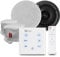 Power Dynamics Bluetooth Ceiling Speaker Package with A50W Wall Amplifier, 2x FCS6 In-Ceiling Speakers and Fire Hoods – Home Audio Installation System