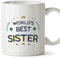 MUGFFINS Sister Mug - in English - World's Best - Funny Gift - Ceramic 11oz Mug