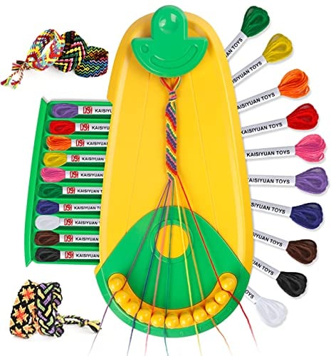 Freundschaftsarmband Selber Machen, Armbänder Basteln Flechtset Knüpf Set für Mädchen 6-12 Jahre, Armbänder Selber Machen, Kreatives Bastelset für Kinder 6 7 8 9 10 11 12 Jahre Weihnachtengeschenk