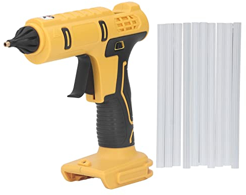 Pistola per Colla a Caldo da 100 W, Pistola per Colla Elettrica Senza Fili Alimentata a Batteria a Riscaldamento Rapido con Lampada a LED 3-5 Minuti Tempo di Preriscaldamento