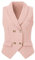 Allegra K Gilet élégant pour femme à double boutonnage châle revers gilet de costume sans manches Rose S