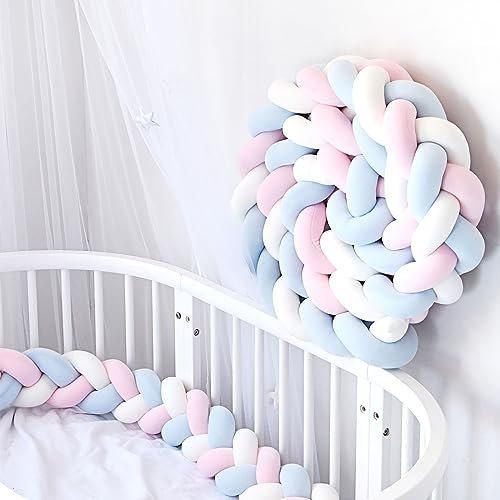 3 Aktien Bettschlange Geflochten, Bettschlange, Kinderbett Stoßstangen, Bettschlange für Allergiker, Kantenschutz Bettumrandung Knotenkissen, Seitenschläferkissen, Hand-Woven Sofakissen ( Color : D ,