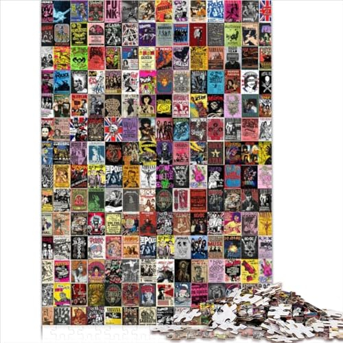 YOITS Vintage-Collage Holzpuzzle, 1000 Teile, 50x75 cm, für Erwachsene und Kinder ab 12 Jahren