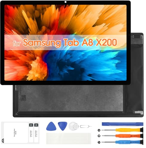 Pantalla de Repuesto para Samsung Galaxy Tablet A8 - para Samsung Tab A8 SM-X200 SM-X205 Pantalla LCD táctil digitalizador Montaje Completo con Herramientas de reparación (Negro, 10.5 Pulgadas)