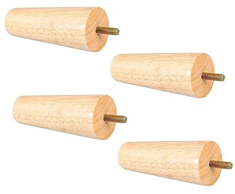 HEMOTON 4stücke Konische Möbelbeine Für Tisch Und Sofa Holzbeine Mit Bodenschutzpolster Installieren Für Verschiedene Möbel