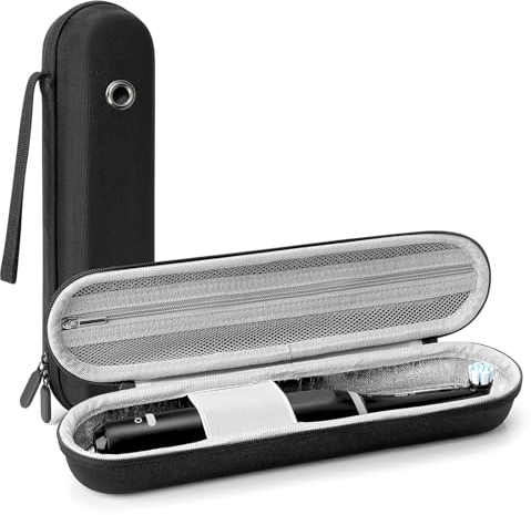 Linkidea Reiseetui für elektrische Zahnbürste und Zahnpasta, mit Belüftung und Tasche für Ladegerät, kompatibel mit iO Serie, Philip Sonicare, Hartschalen-Aufbewahrungstasche