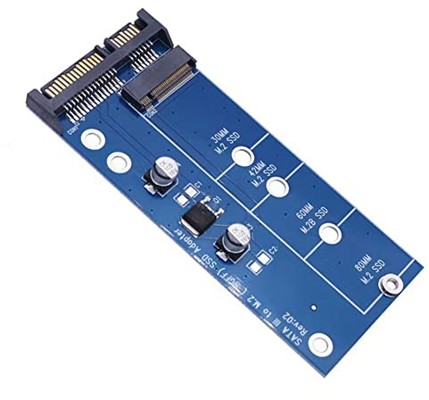 PEKKA Adaptateur NGFF M.2 M2 vers SATA 3 Adaptateur M.2 vers SATA Adaptateur SSD M2 vers SATA Carte D'Extension B Key Support 30/42/60/80Mm Bleu