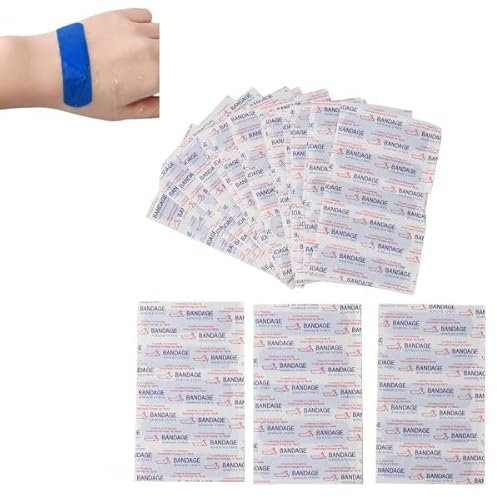 Fingerverband detektierbar, Wundpflaster detektierbar wasserfest Blau,100 Stück metalldetektierbare blaue Stoff Klebebandagen wasserfest gut sichtbar blau detektierbare Pflaster für die Gastronomie