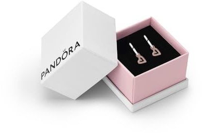 Pandora Sparkling Freehand Heart Hoop Earrings - 14k Rose Gold & Cubic Zirconia Earrings - Gift for Her - With Gift Box