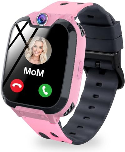 PTHTECHUS Montre Connectée Enfant - Smartwatch Téléphone pour Filles garçons avec Appel Jeux SOS Caméras Musique podomètre - Montre Intelligente Enfants de 4 à 12 Ans