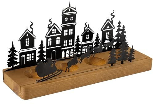 BOFUNX Advent Kerzenhalter Adventskranz Teelichthalter Kerzentablett Metall für 4 Kerzen Kerzenständer Weihnachten Adventsgesteck Adventsdeko Weihnachtsdeko Tisch Deko