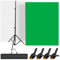 Greenscreen Hintergrund mit Ständer 2x2m/6.5x6.5ft Knitterfester Zusammenklappbarer Hintergrund mit Chromakey-weißer/grüner Bildschirm 4 Backdrop-Clip für Fotostudio Video Modefotografie Hochzeiten