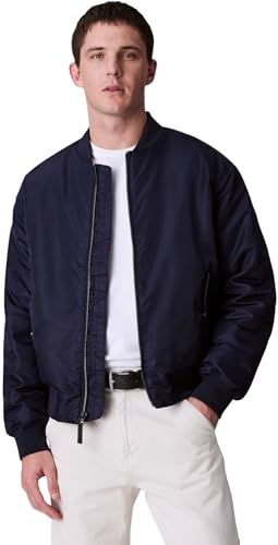 Calvin Klein Herren Bomberjacke Jeans Hero mit Reißverschluss, Blau (Dark Sapphire), S