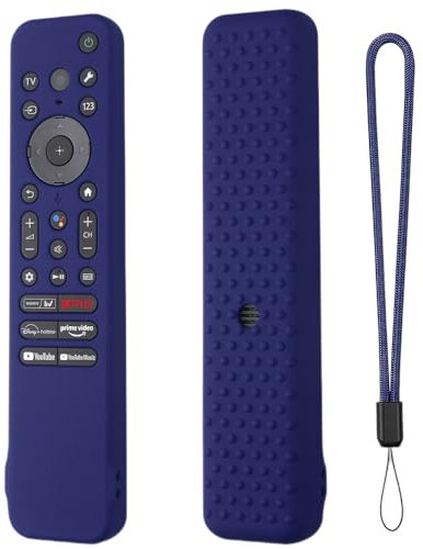 Custodia Protettiva in Silicone per Telecomando per Sony RMF-TX810U RMF-TX811U RMF-TX910U, Custodia Antiurto per Pelle (Blu notte)