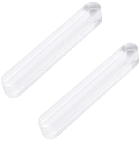 MOROBOR Lot de 2 mini poignées autocollantes instantanées en acrylique transparent pour commode, armoire, tiroir, portes en verre, fenêtre
