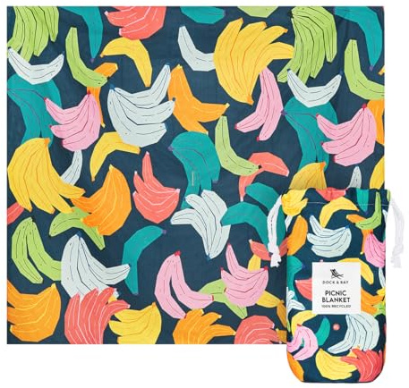 Dock & Bay Picknickdecke - Schnell trocknend und wasserfest - 100% recycelte Materialien - Large (66x66) - Banarama