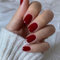 Ongles fausses press-on carrés courts, rouge brillant uni, 24 pièces, ongles acryliques pour femmes et filles