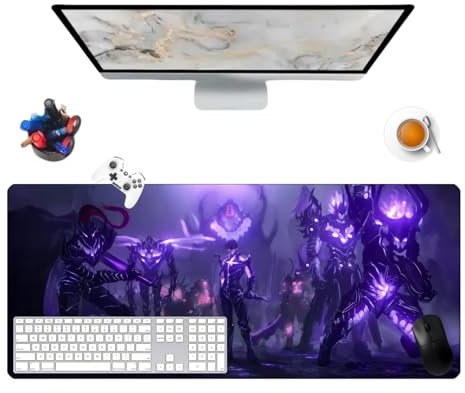 Solo Leveling Pretty Anime Mauspad für Büro, rutschsicher, strukturierte Oberfläche, 900 x 400 x 3 mm, für Computer, Gamer-Büro, Zuhause und Laptops (5)
