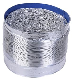 Ksikdeg Flexibler Luftschlauch aus Aluminium, einziehbarer Trockner, Entlüftungsschlauch für Abluftventilator und Gebläse, 11 cm