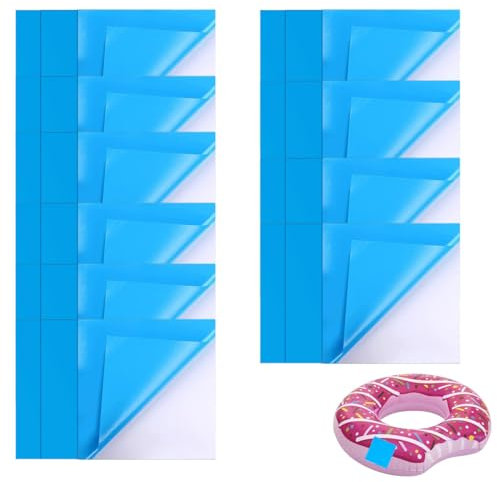 WUSJCOF 30 Pièces Piscine Auto-Adhésif Autocollants de réparation, PVC Patch Liner Piscine, Sous l'Eau pour Lits Gonflables, Anneaux de Natation, Kayaks, Piscines, Spa Gonflable, Kit Réparation Spa